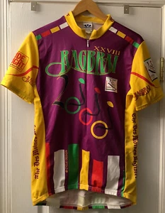 Vintage Voler Radtrikot 2000Ragbrai XXVlll3/4 Front Zip Kurzarm L - Bild 1 von 15