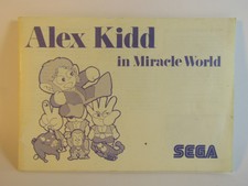 Sega Master System Alex Kidd in Miracle World Manual Videogame Console SMS