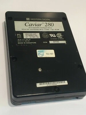 WESTERN DIGITAL CAVIAR 280 WDAC280 85.3MB IDE HARD DRIVE                  fbc1c3 - Image 1 of 3