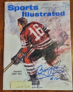 Bobby Hull signed Blackhawks 11/14/60 Sports Illustrated magazine IP guaranteed - Picture 1 of 3