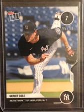 2020 Topps Now #MN7 Gerrit Cole New York Yankees 95/97
