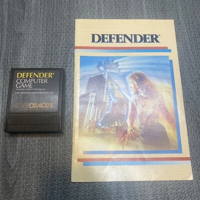 Atari Defender - Left Hand Cartridge for Atari 400/800 W/ Manual - Image 1 of 4