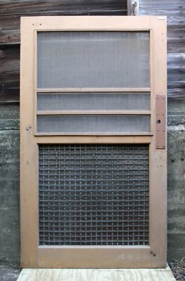 4 avail 48"x83" Antique Vintage Old Wood Wooden Factory Barn Door Metal Screen - Image 1 of 4