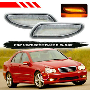 LED Side Marker Light Clear For 01-07 Mercedes C Class W203 C230 C240 C280 C320
