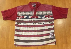Akademiks Poloshirt Large rot gestreift bestickt Kurzarm Hüfte Hüfte AKDMKS - Bild 1 von 12