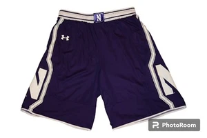 Under Armour Northwestern Wildcats Authentic Purple NCAA Basketball Shorts Men L - Picture 1 of 7