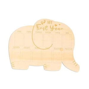 My First Year Photo Frame, Wooden 1st Birthday Picture Board 12 Months Baby - Picture 1 of 8