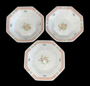 Set Of 3 Vintage Nikko Classic Collection Cameo Rose 6.75” Cereal Bowls EUC - Picture 1 of 8