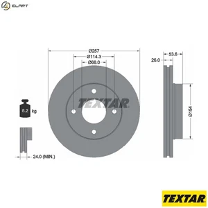 2x BRAKE DISC 92253103 FOR MITSUBISHI NISSAN NV200/Bus/EVALIA/Van 1.6L 4cyl 1.5L - Picture 1 of 9