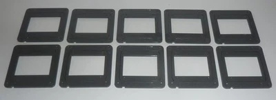 10 CADRES MONTURES FERRANIA 3M POUR DIAPOSITIVE 5 X 5 / 24 X 36 GRIS FONCÉ - Photo 1/4