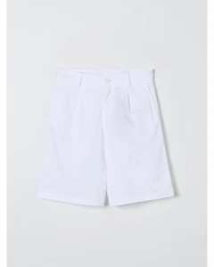 Dolce & Gabbana Tailored Pleated Cotton Shorts Kids White Shirts - Picture 1 of 18