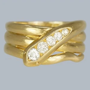 Exquisite Victorian Diamond Snake Ring 18ct Gold Chester 1897 Antique Serpent - Picture 1 of 10