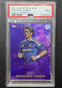 2021-22 TOPPS INCEPTION UEFA FERNANDO TORRES LEGACY PURPLE REFRACTOR /25 PSA 9 - Picture 1 of 6
