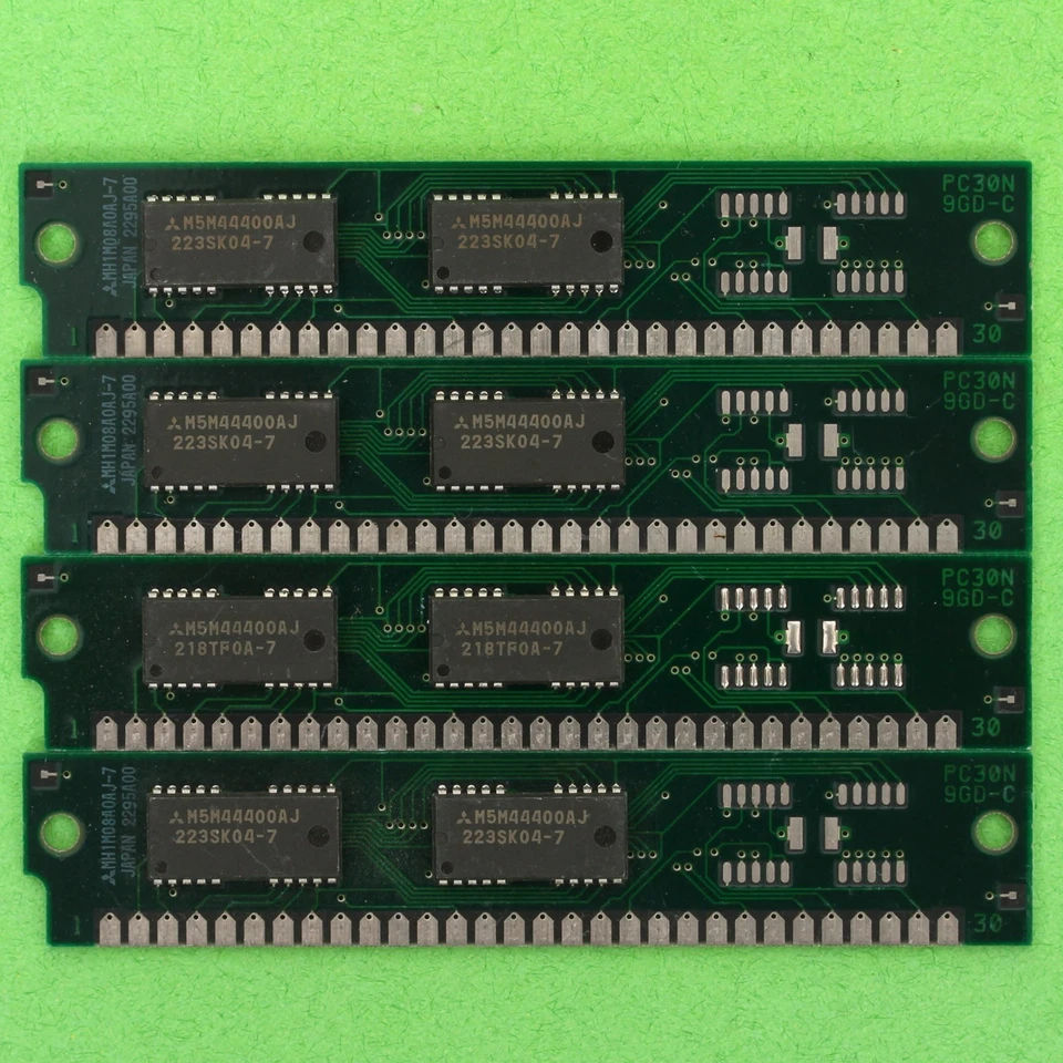 30 Pin 4MB RAM (4x1MB Modules) Non Parity 5V 70ns Mitsubishi Memory *TESTED* - Image 1 of 4