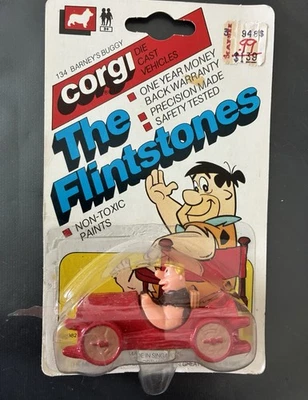 Vintage Corgi The Flintstones No. 134 Barney’s Buggy 1982 W/ Original Card - Image 1 of 4