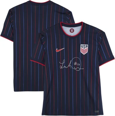 Camiseta deportiva Landon Donovan USMNT autografiada 2025 azul marino Nike auténtica firmada delantera Foto 1 de 4