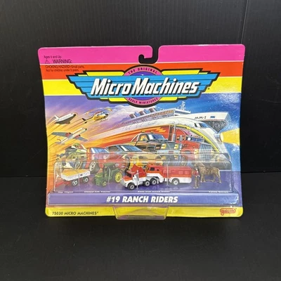 VTG Micro Machines #19 Ranch Riders Tow Truck ,Horse Trailer,Tractor & Horse  - Image 1 of 4