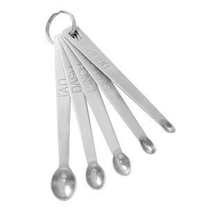  Juego de 5 cucharas medidoras para hornear cocina de acero inoxidable para especias - Imagen 1 de 12