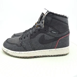 Nike Air Jordan 1 Retro High Zoom Crater CW2414-001 Men 9.5 Shoes Black Sneakers - Picture 1 of 11