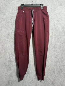 FIGS Jogger Pants Womens Size Medium Burgundy Technical Collection Scrub - Picture 1 of 5
