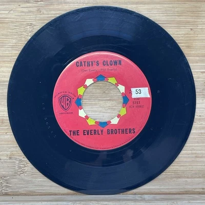The Everly Brothers - Cathy's Clown 7" 45 RPM Record 1960 Warner Bros Rock - Image 1 of 2