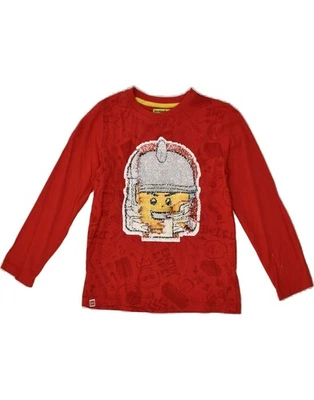 DESIGUAL Boys Graphic Top Long Sleeve 7-8 Years Red Cotton AG02 - Image 1 of 3