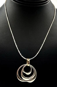 Robert Lee Morris RLM Studio Sterlingsilber Messing gewellte Kreise Anhänger Halskette - Bild 1 von 13