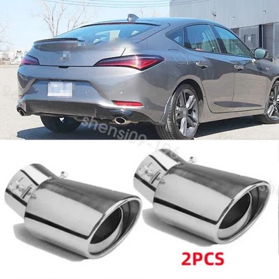 2PC Car Tail Pipe Exhaust Rear Muffler Tailpipe Tip Cover For Acura Integra Foto 1 de 4