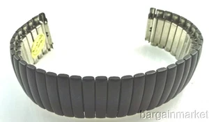 Correa Reloj Pulsera Expansión SS Negra Expansión Vintage 17-22mm NUEVO - Imagen 1 de 4