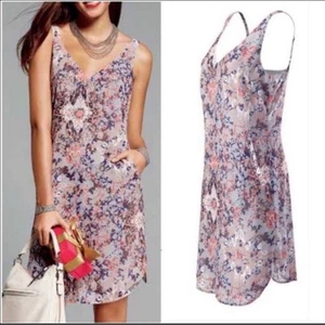 CAbi Fresco Size XS Dress Dusty Purple Floral Mauve Shift - Picture 1 of 15