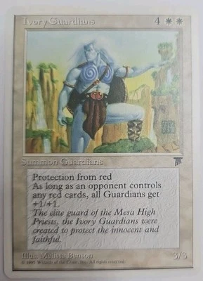 MTG Magic The Gathering Card Ivory Guardians Summon Guardians White Legends   - Image 1 of 2