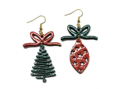 Pendientes de Navidad Pino Coqueta Arco Navidad Oro Fiesta Pendientes Brillantes Foto 1 de 4