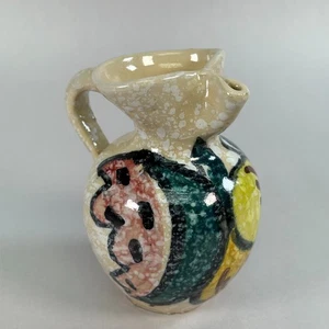 Vintage Toledo Hand Painted Mini Pitcher with Lava Glaze - Spain - Picture 1 of 6