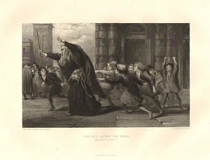 1876 SHAKESPEARE PRINT ~ THE MERCHANT OF VENICE ~ SHYLOCK AFTER THE TRIAL - Picture 1 of 1