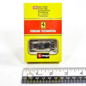 Burago Ferrari Testarossa Keychain Key-holder 1/87 Scale Madein Italy New Sealed - Picture 1 of 12