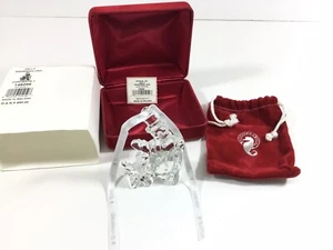 Waterford Crystal Jolly Snowman w Child Christmas Figure 142742 ~FREE~SHIPPING~ - Picture 1 of 5