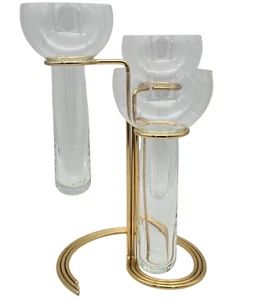 Rosenthal Studio-Line Kerzenhalter Aqualux in Gold 3 flammig Schimmkerzen - Bild 1 von 5