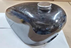 Custom Black Harley Old Skool Chopper Peanut Gas Tank Tunnel Triumph Honda W Cap - Picture 1 of 10