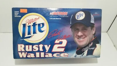 RCCA #2 Rusty Wallace Miller Lite 2001 Taurus Clear Window Bank 1:24 Scale Car - Image 1 of 4