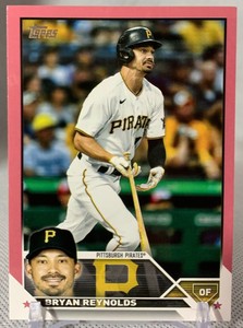 2023 Topps Bryan Reynolds #570 Mother's Day Hot Pink 18/50 Pittsburgh Pirates