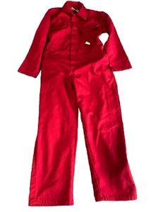 Blue Castle Boys Jumpsuit Mechanics Size 26” Coveralls Red - Picture 1 of 4