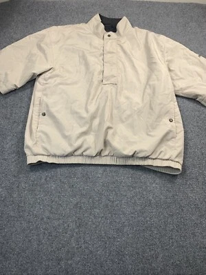 Dryjoys by Footjoy Jacket Mens Large Beige Half Zip Button Short Sleeve - Image 1 of 4
