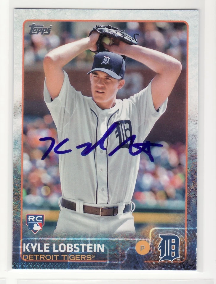 AUCTION KYLE LOBSTEIN DETROIT TIGERS 2015 TOPPS #312  AUTOGRAPHED BASEBALL CARD - Image 1 of 1