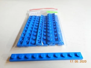 10x Lego 4477 Basis-Platte 1x10 blau - Bild 1 von 1
