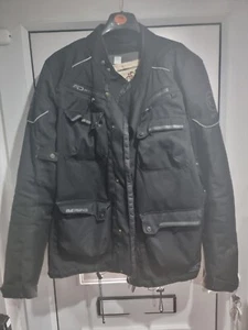 J967 Bering King Size Carlos Black Textile Motorcycle Waterproof Jacket L - XL - Picture 1 of 10