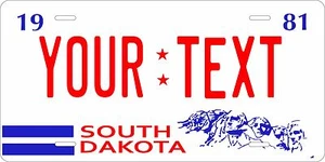 South Dakota 1981-6 personalisiertes individuelles Nummernschild Auto Motorrad Bike - Bild 1 von 2