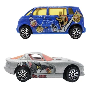 Matchbook Car Duo Jetson's Volkswagen Microbus and Tom & Jerry's Dodge Viper - Picture 1 of 12