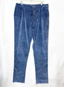 Pantalones Marco Pescarolo Italia Hombre Azul Pana Talla 58 - Imagen 1 de 12