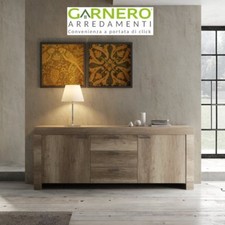 Credenza Madia 2 ante 3 cassetti LAND CANYON OAK design soggiorno mobile base