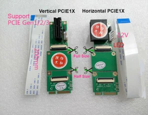 Mini PCI-E to PCI-E 1X Express Riser Extender Adapter Card with FFC Cable - Picture 1 of 11